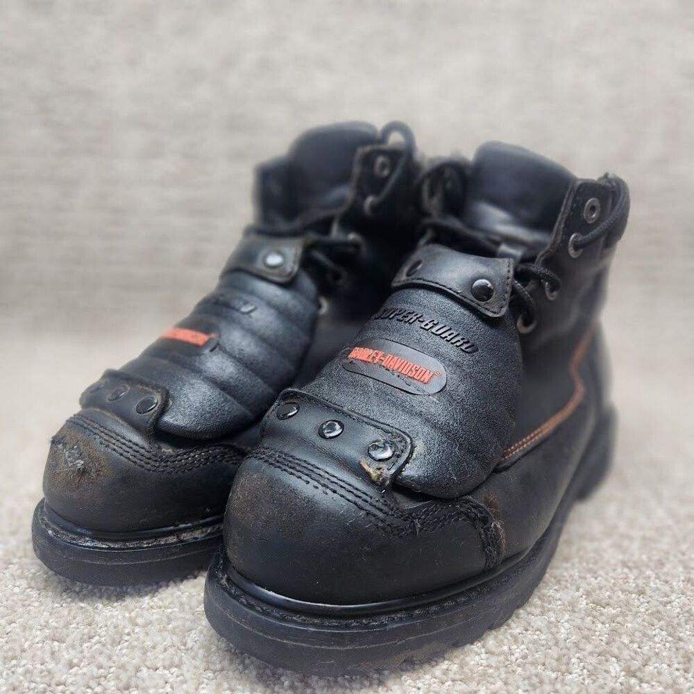 Harley Davidson Super Guard Steel Toe Boots Mens Size 8.5 Durable Waterproof